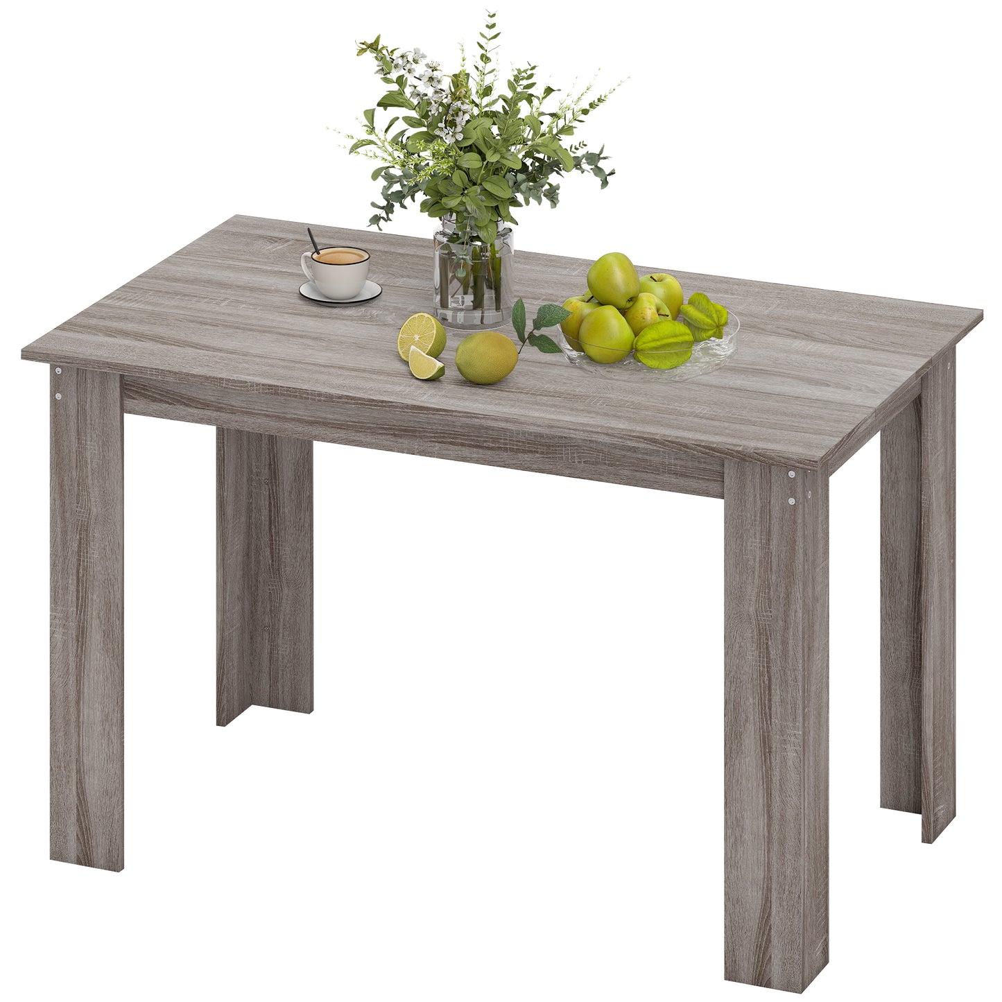 47" Kitchen Table for 4-6 People - Light Gray