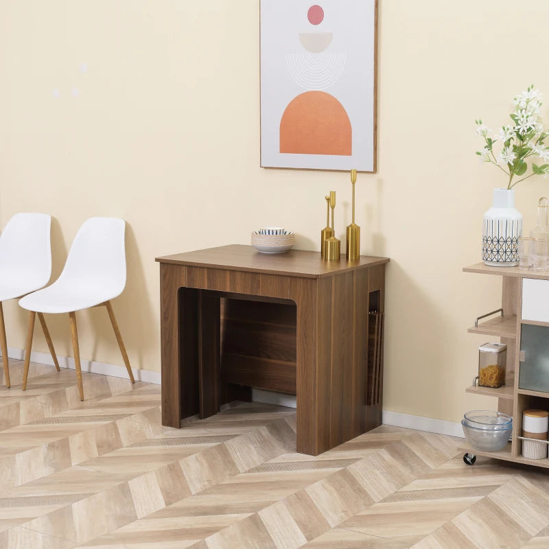 Extendable Dining Table for Small Spaces - Light Brown