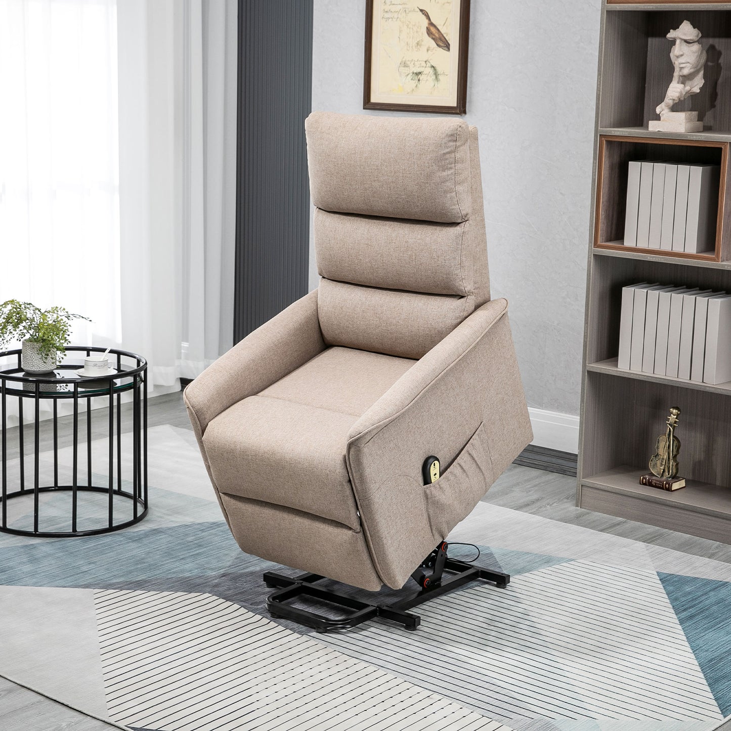 Power Lift Recliner Chair with Remote Control, Brown