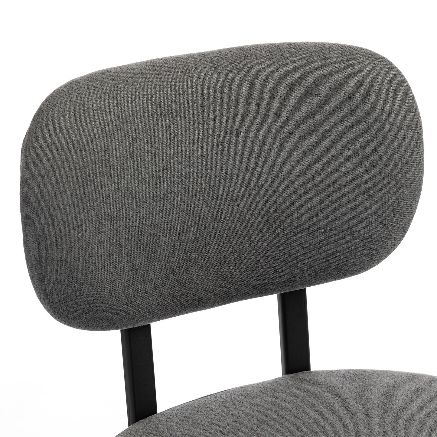 Tufted Upholstered Dining Chairs with Metal Legs, Grey (Set of 2)