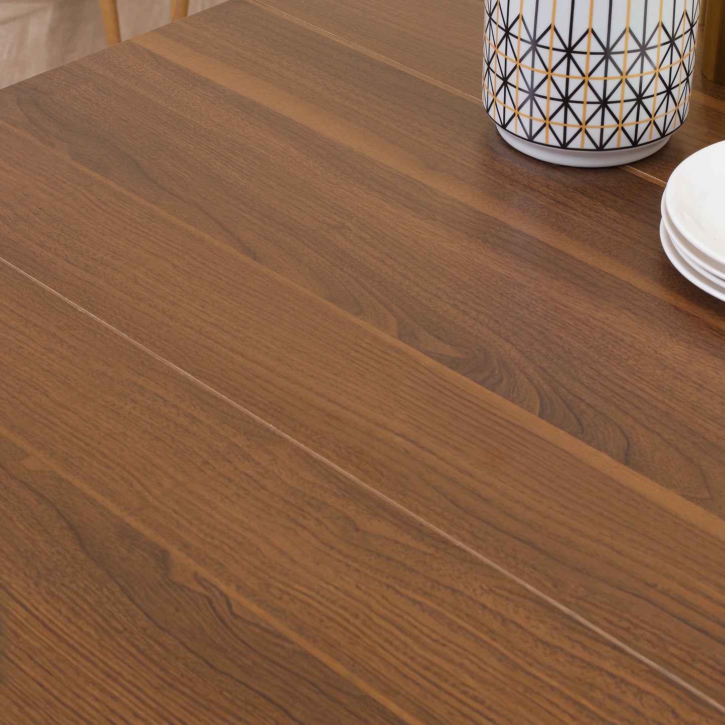 Extendable Dining Table for Small Spaces - Light Brown