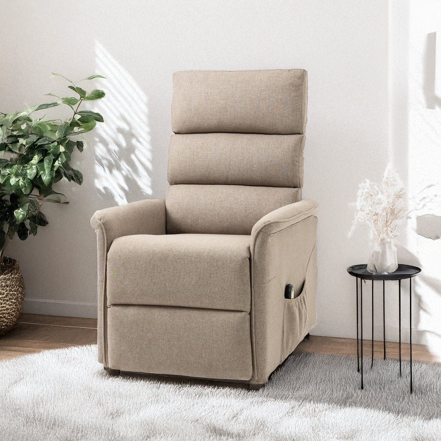 Power Lift Recliner Chair with Remote Control, Brown