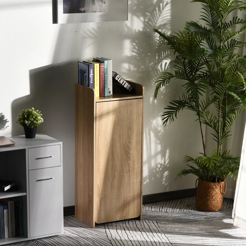 2-in-1 Folding Table with 4-Tier Storage Cabinet