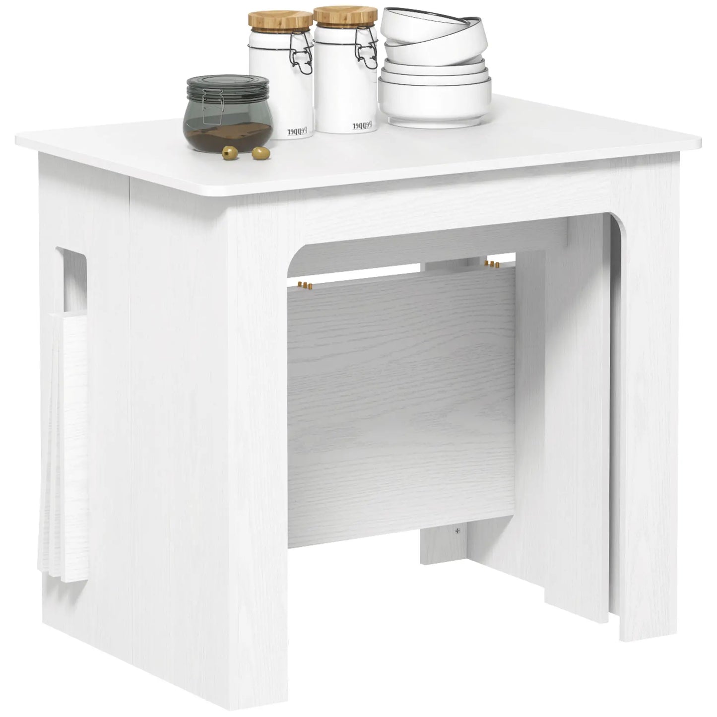 Extendable Dining Table for Small Spaces - White