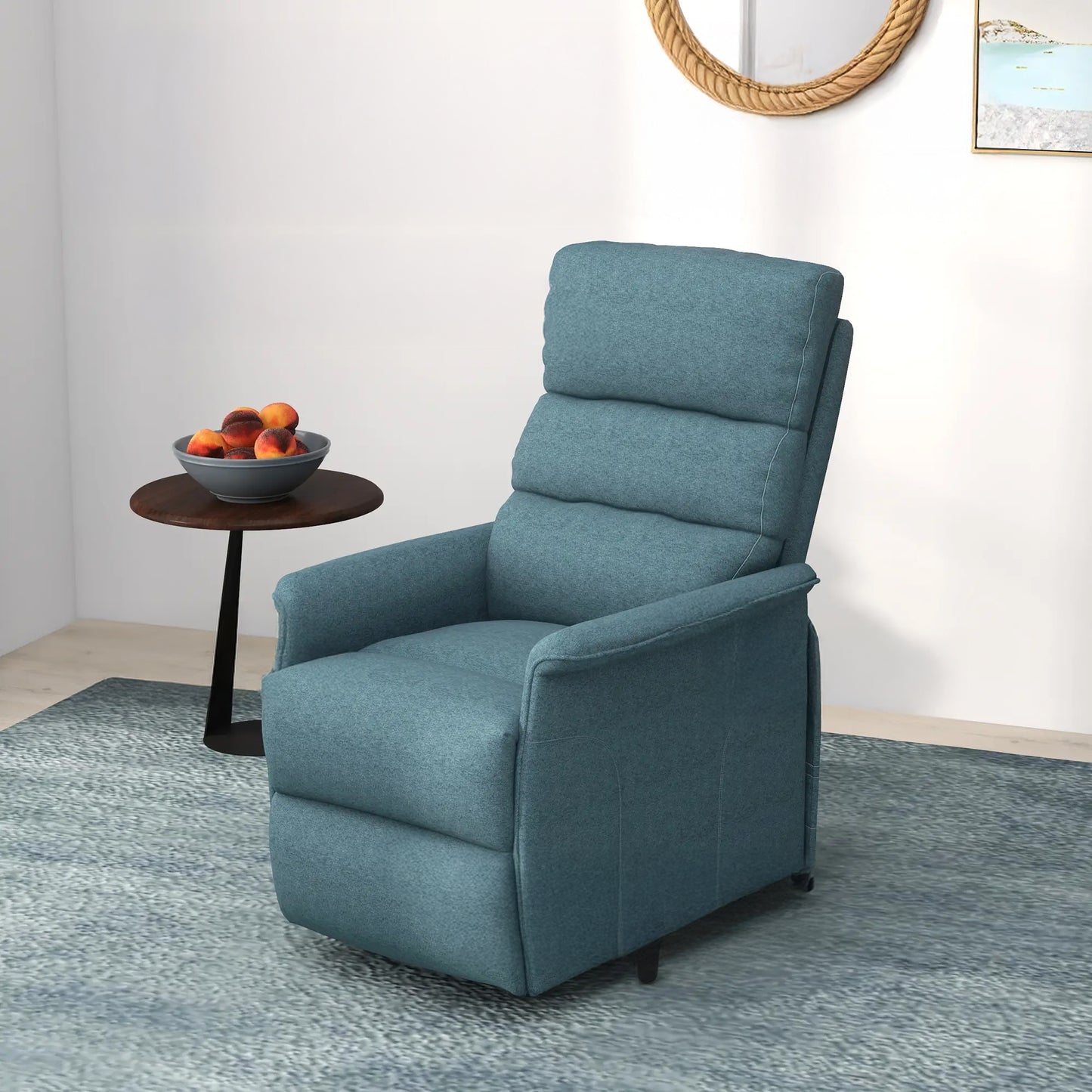 Power Lift Recliner Chair with Remote Control, Blue
