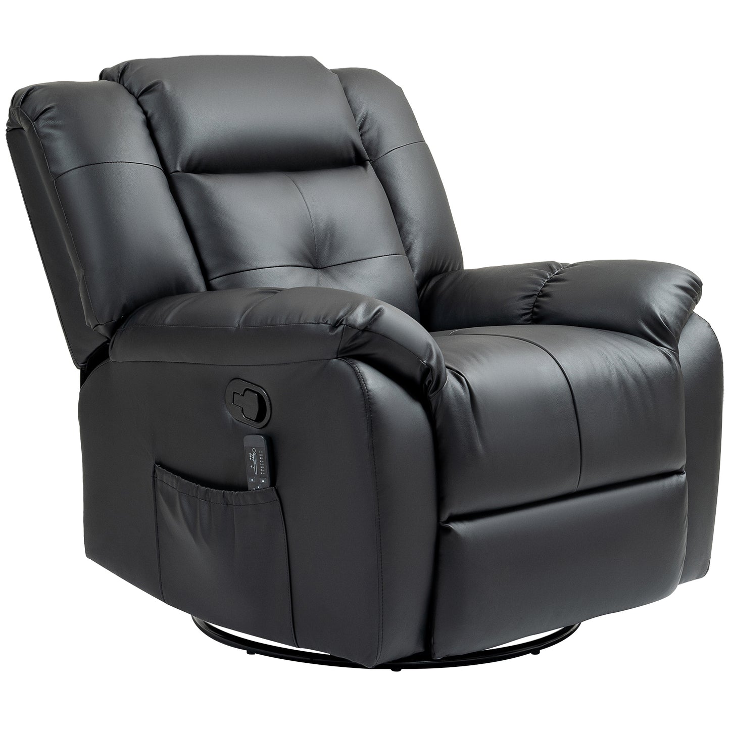 Luxury Massage Recliner Chair with 8 Vibration Points, Black