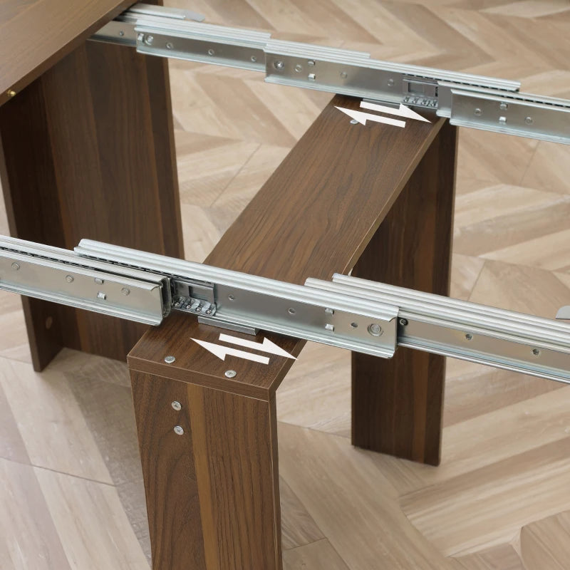 Extendable Dining Table for Small Spaces - Light Brown
