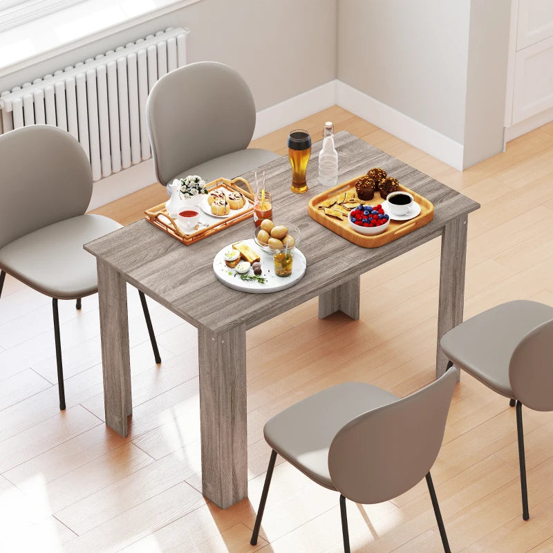 47" Kitchen Table for 4-6 People - Light Gray