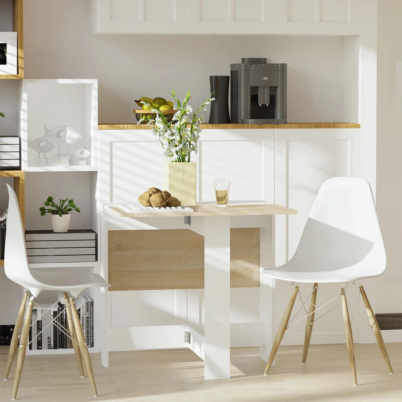 Drop Leaf Folding Dining Table with Expandable Surface