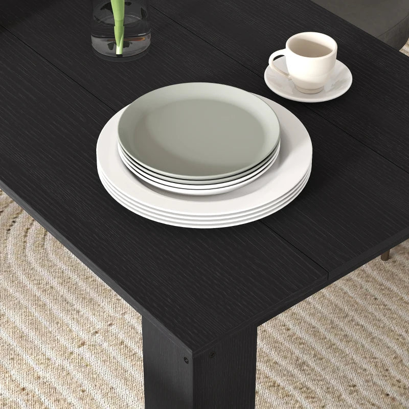 47" Kitchen Table for 4-6 People - Black