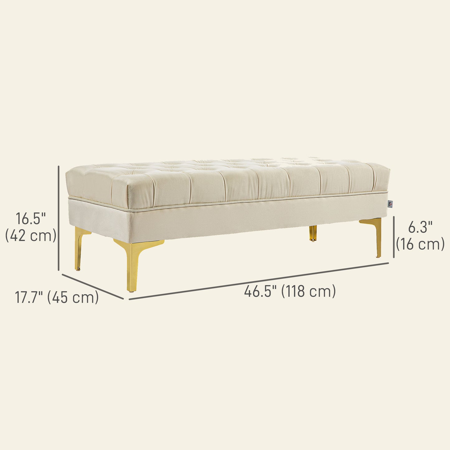 Button-Tufted Bench – Premium Upholstered Seating