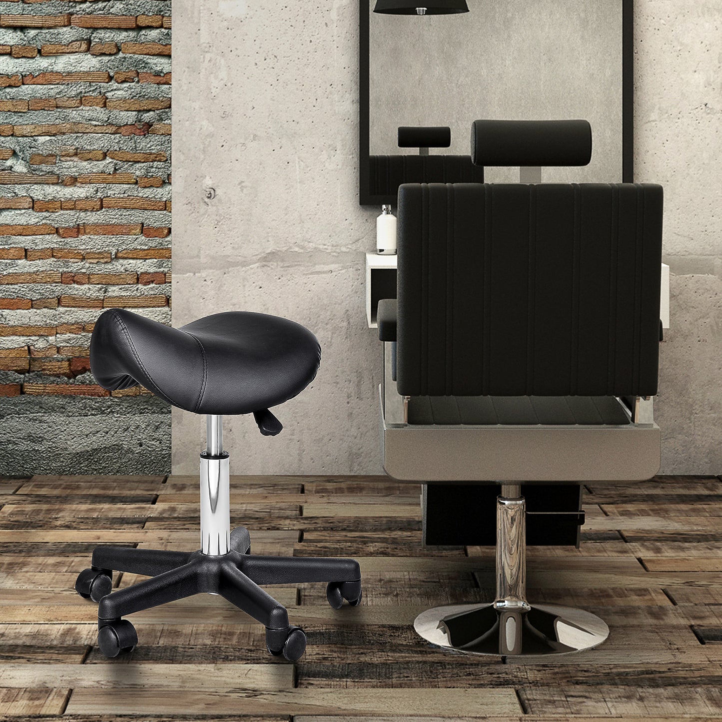 Hydraulic Swivel Saddle Stool with Adjustable Height