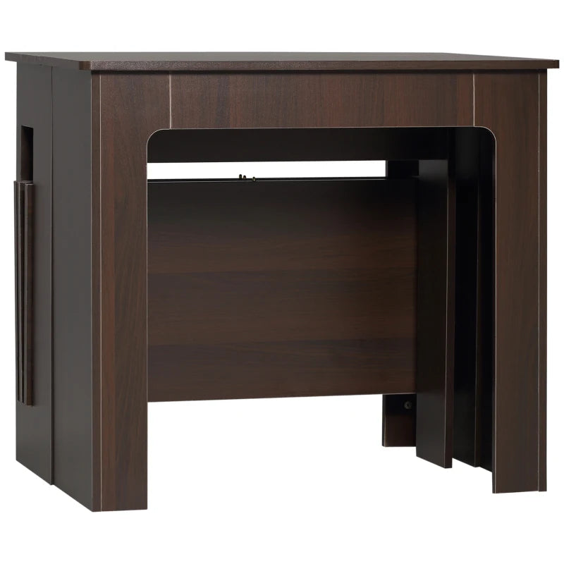 Extendable Dining Table for Small Spaces - Dark Brown