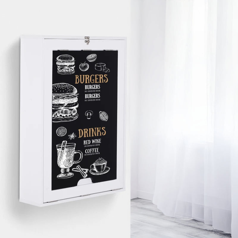 Wall Mounted Fold-Out Desk with Storage and Writing Board
