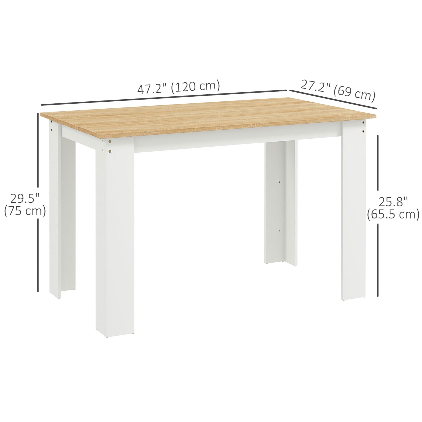Modern Oak Dining Table for 4-6 People
Description: