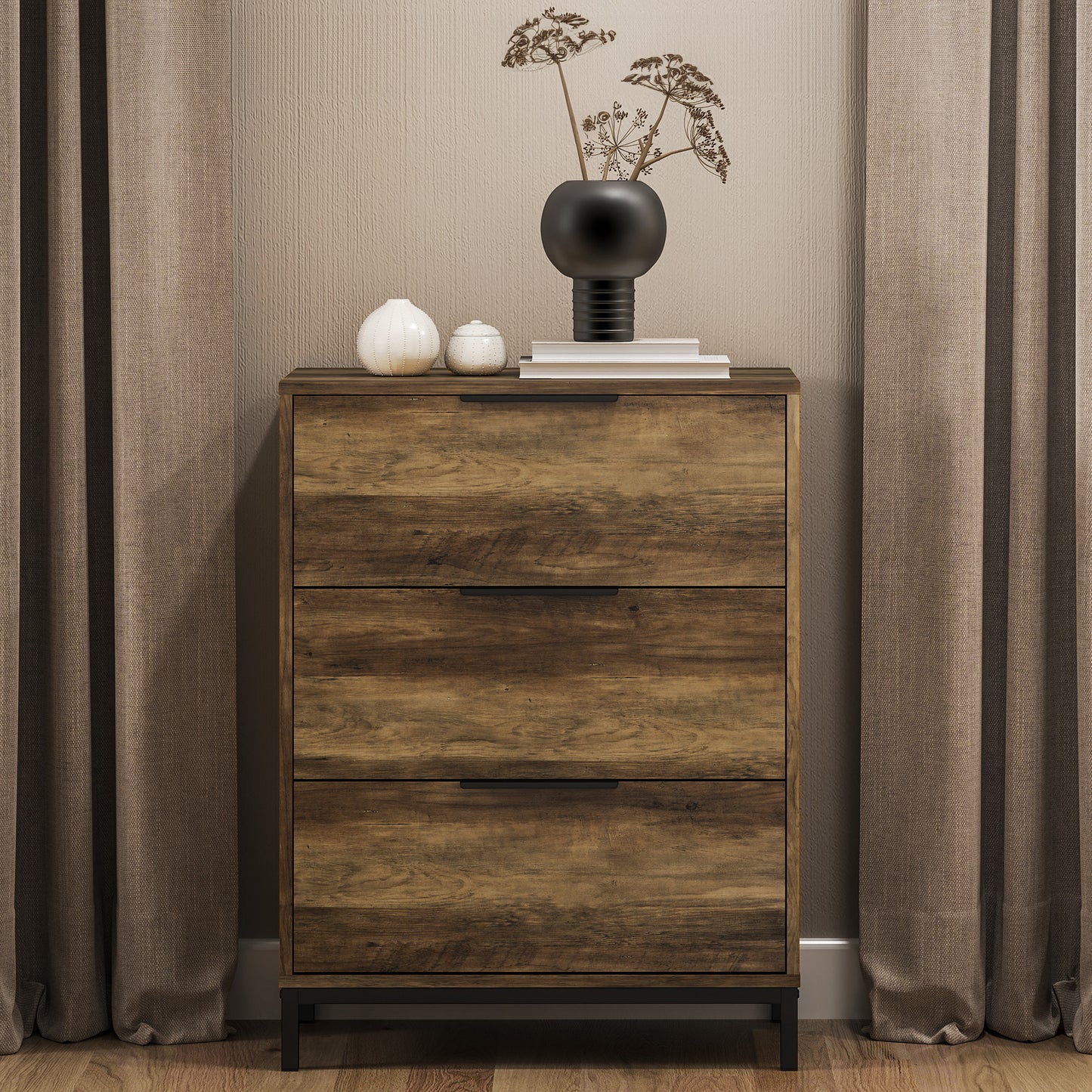 3-Drawer Dresser Tower for Bedroom