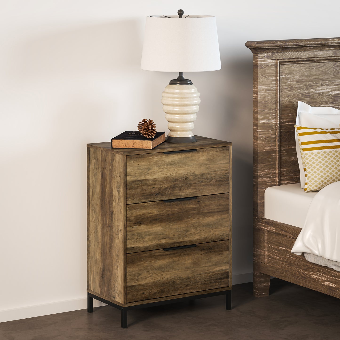 3-Drawer Dresser Tower for Bedroom