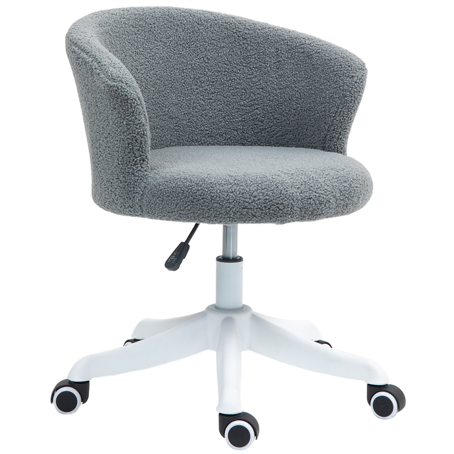 Vinsetto Fluffy Armless Office Chair with Adjustable Height