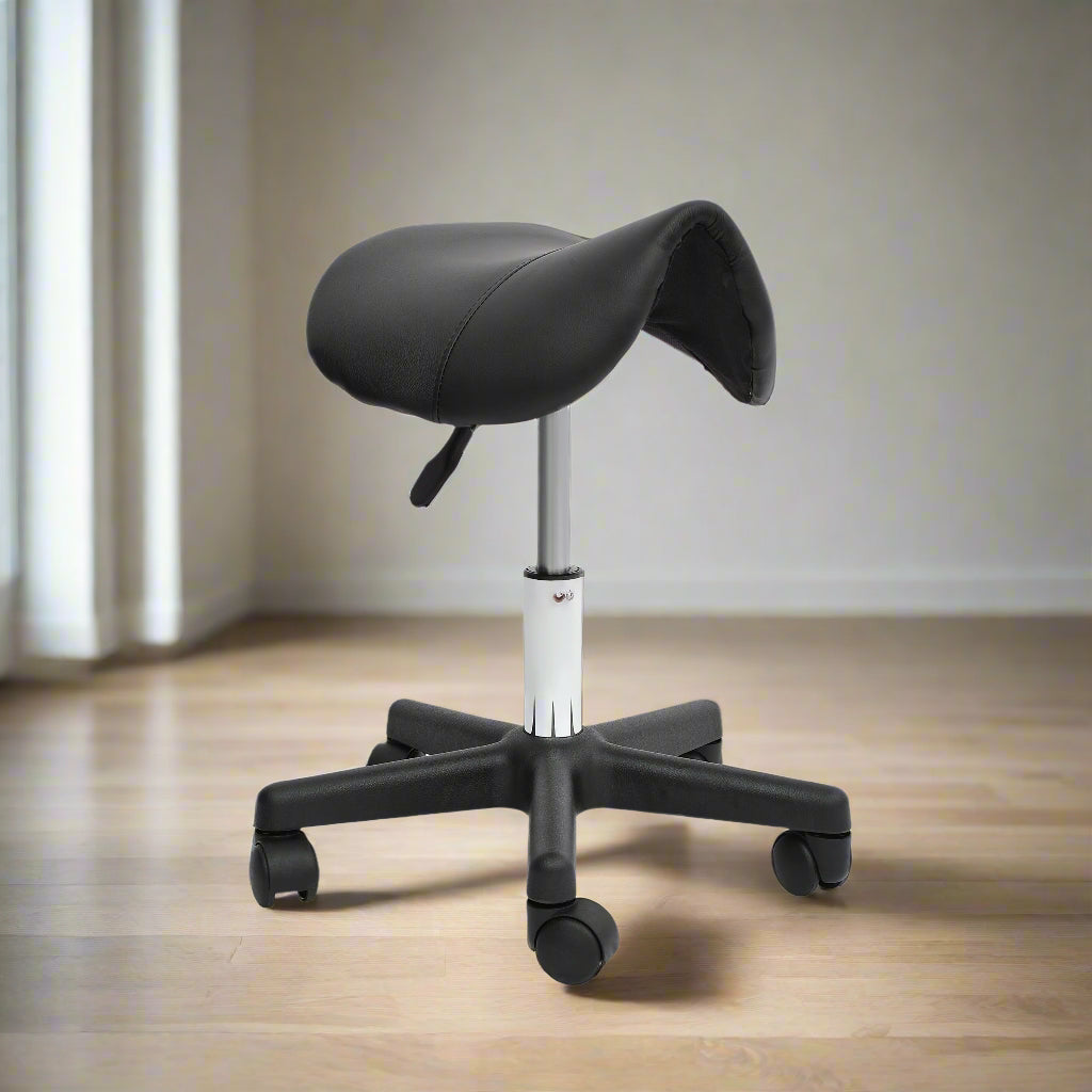 Hydraulic Swivel Saddle Stool with Adjustable Height