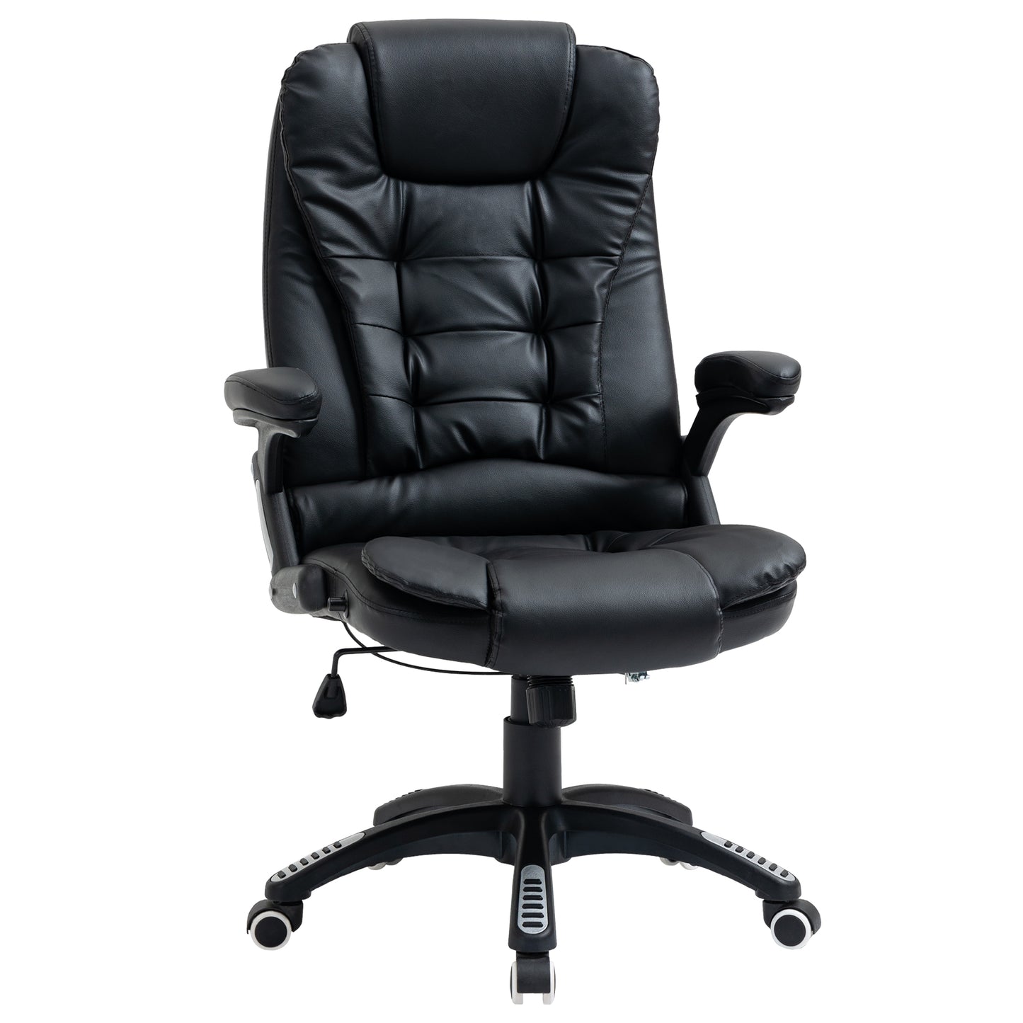 PU Leather Executive Reclining Office Chair with High Back, Black