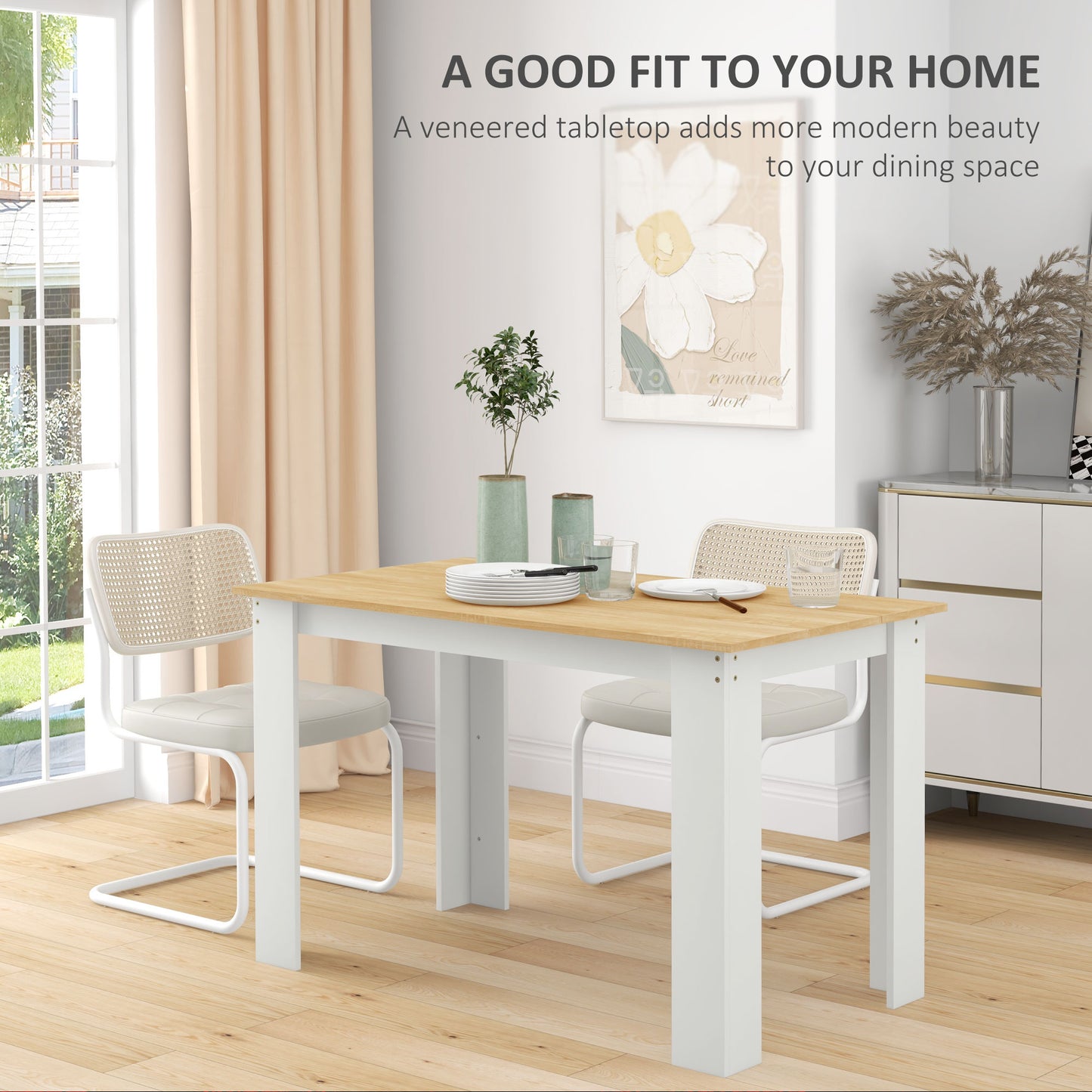 Modern Oak Dining Table for 4-6 People
Description: