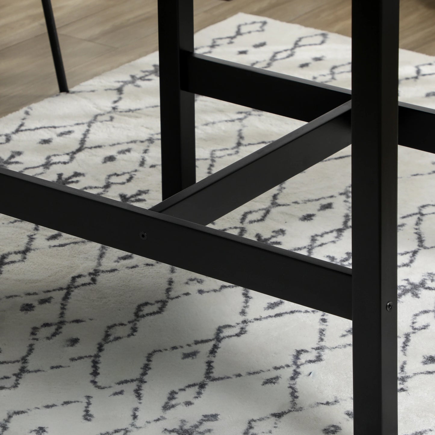 Solid Wood Drop Leaf Dining Table - Black