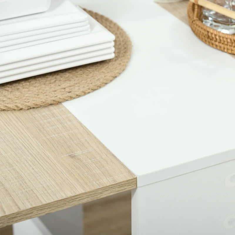 Drop Leaf Folding Dining Table with Expandable Surface