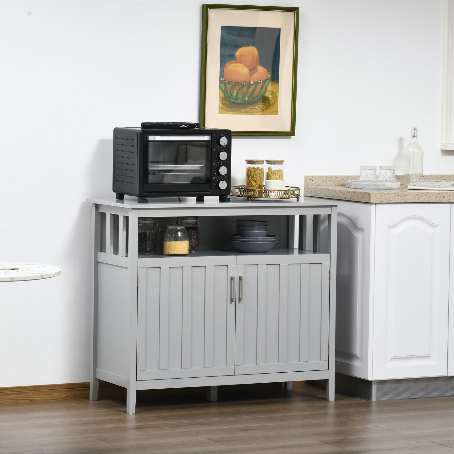 42" Storage Cabinet with 2 Doors and Adjustable Shelving, Gray
