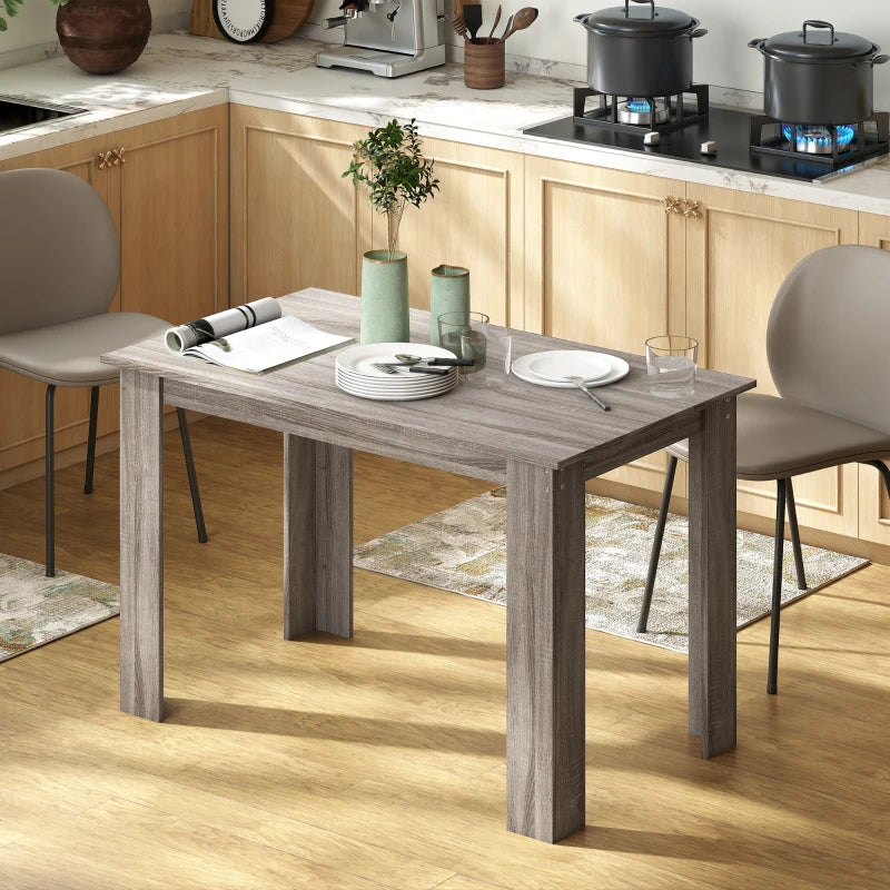47" Kitchen Table for 4-6 People - Light Gray