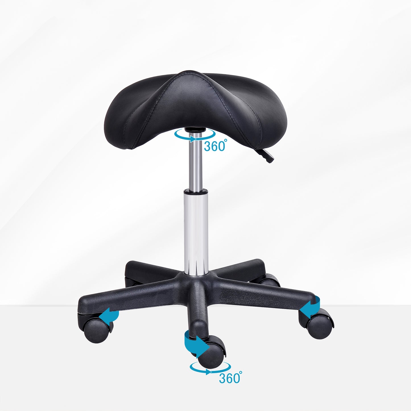 Hydraulic Swivel Saddle Stool with Adjustable Height