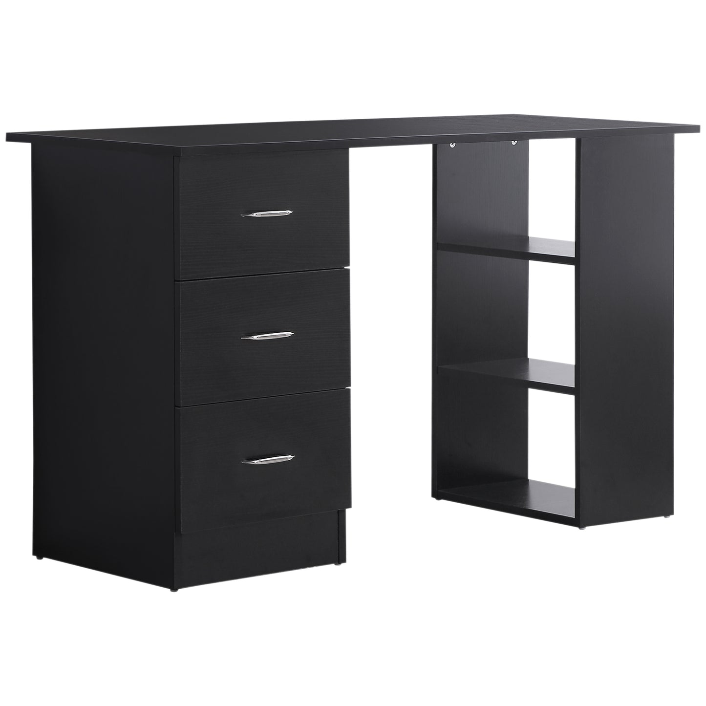 Computer Writing Desk with Shelves & Drawers