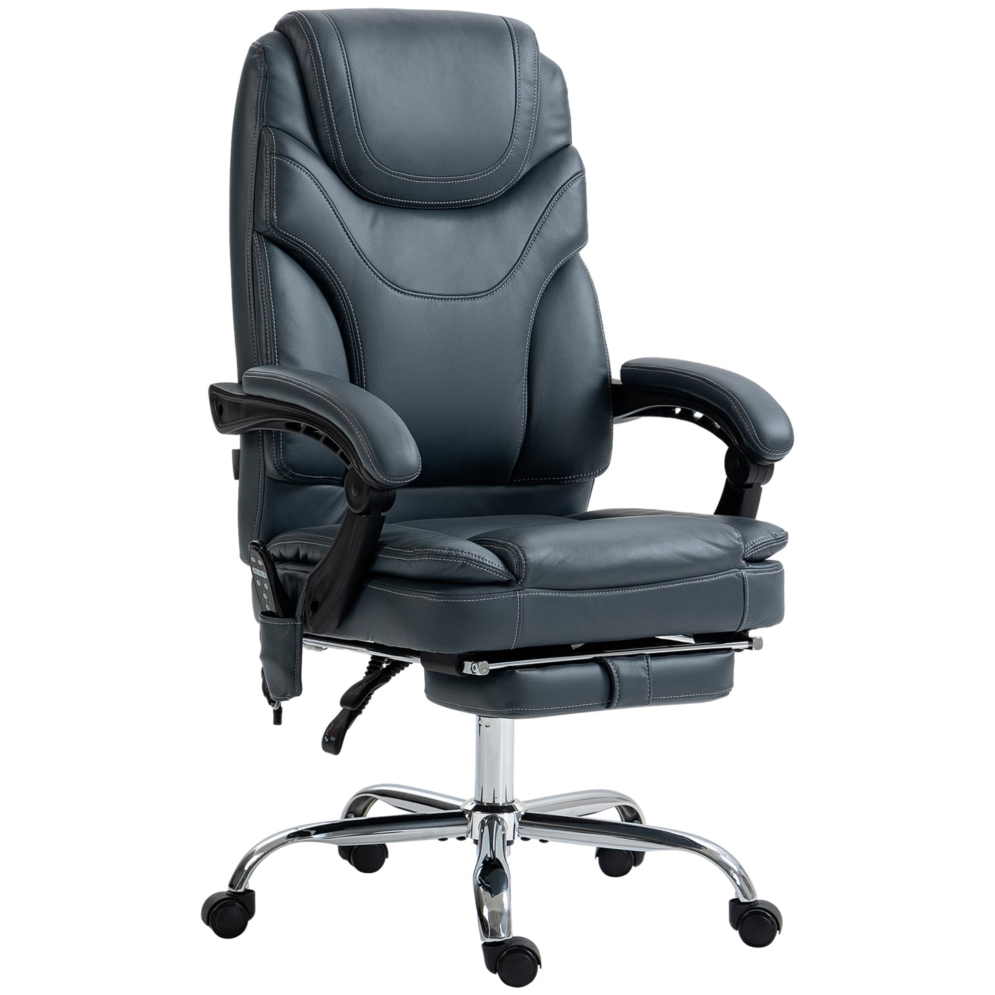 Premium Heated Massage Office Chair with Recliner & Footrest