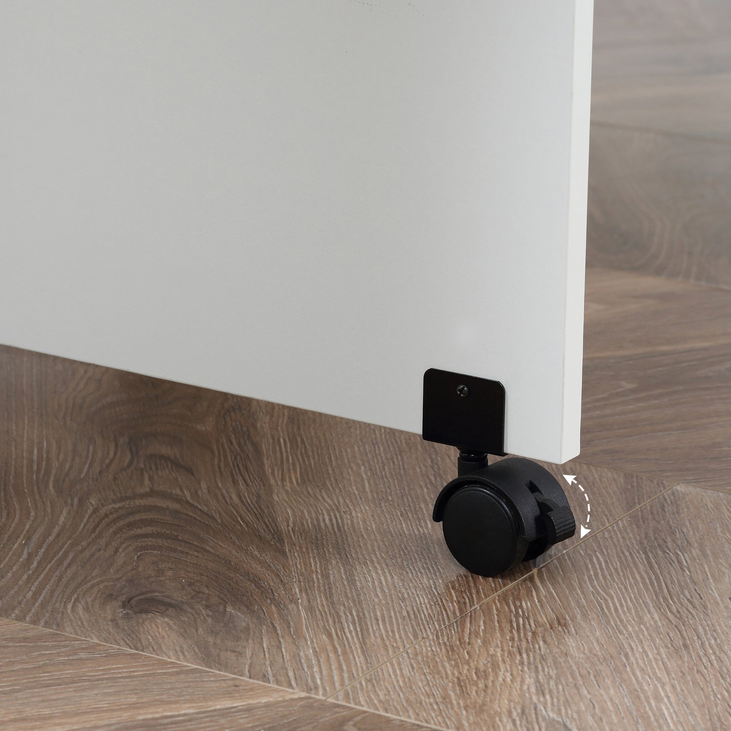 Extendable Dining Table with Storage Shelves and Rolling Wheels