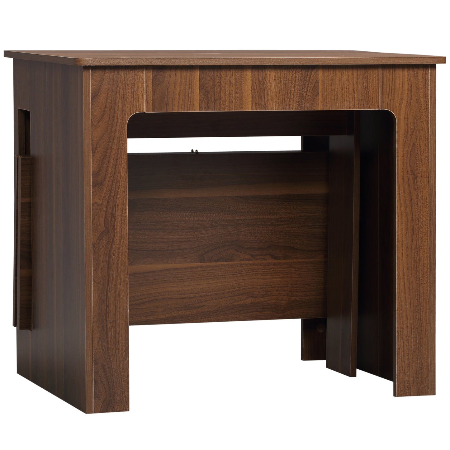 Extendable Dining Table for Small Spaces - Light Brown