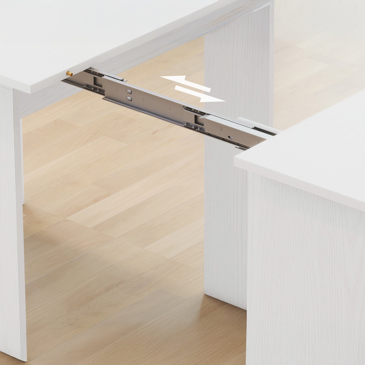 Extendable Dining Table for Small Spaces - White