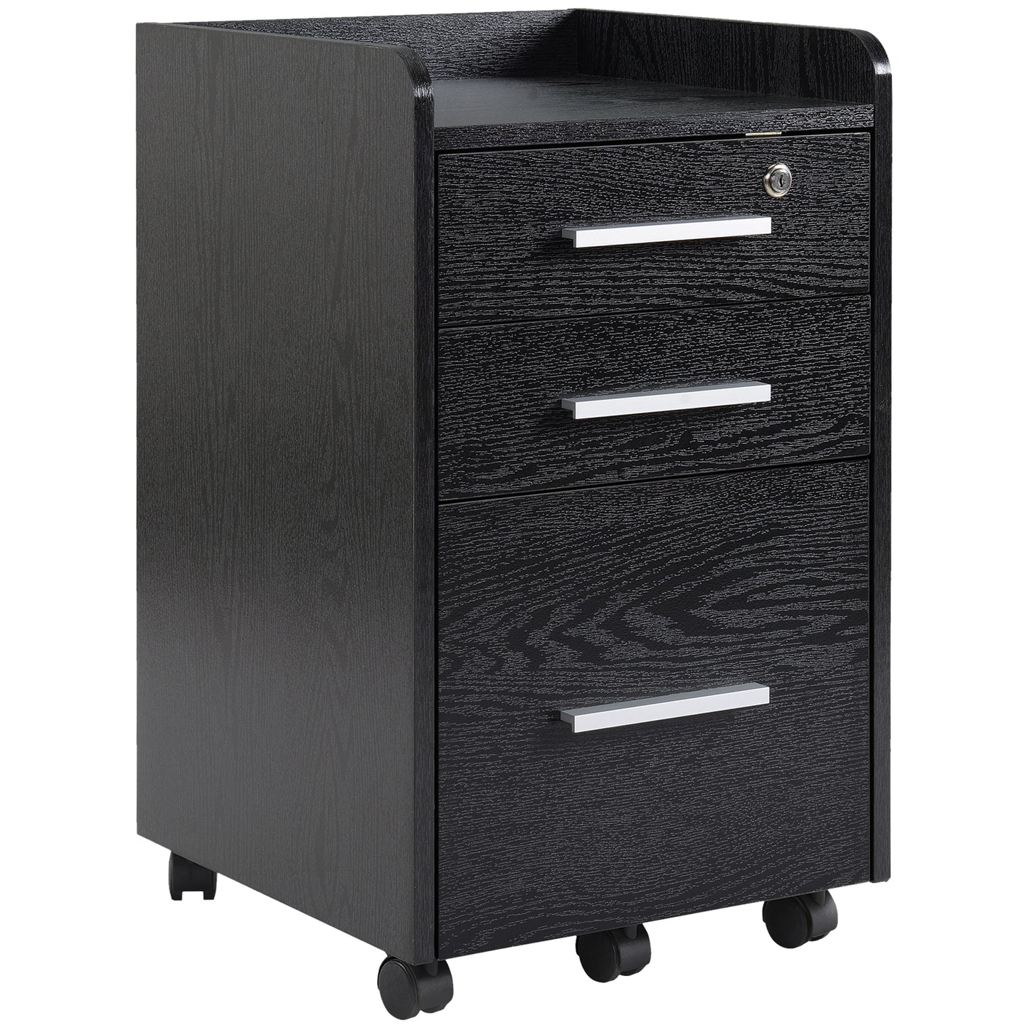 Mobile Under Desk File Cabinet with Lock and Wheels