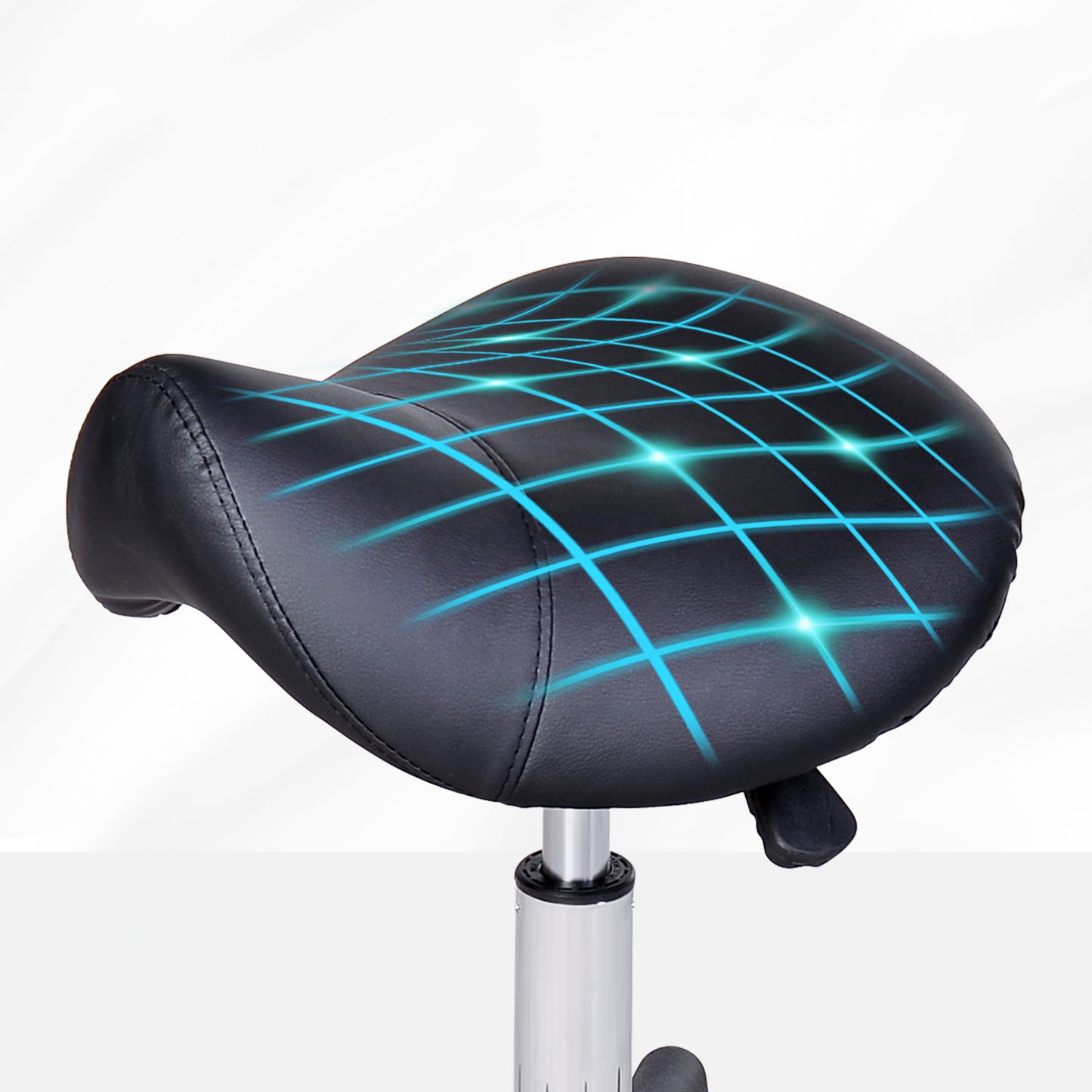 Hydraulic Swivel Saddle Stool with Adjustable Height