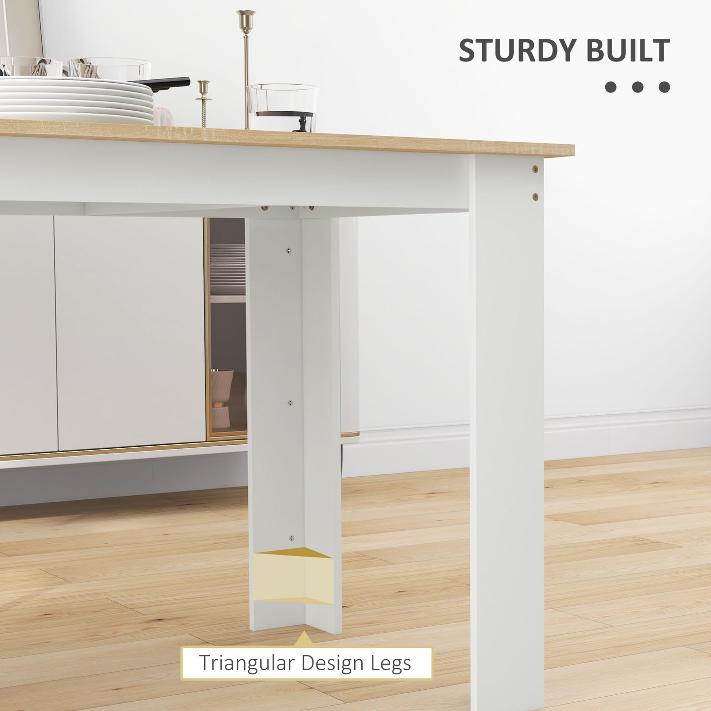 Modern Oak Dining Table for 4-6 People
Description: