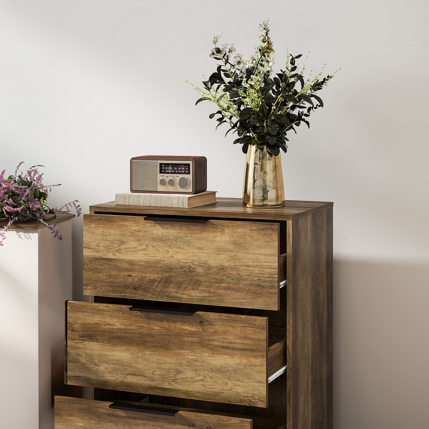 3-Drawer Dresser Tower for Bedroom
