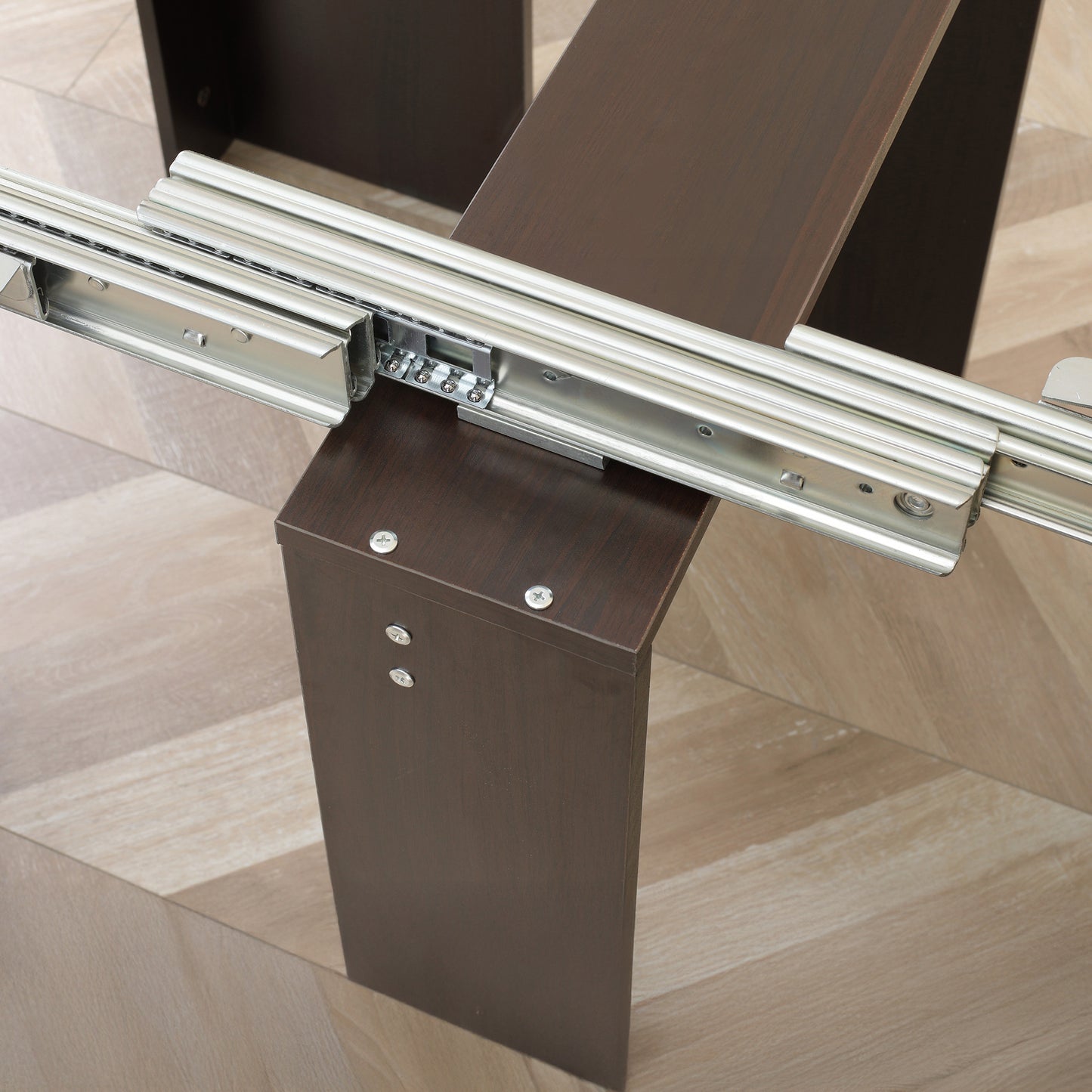 Extendable Dining Table for Small Spaces - Dark Brown