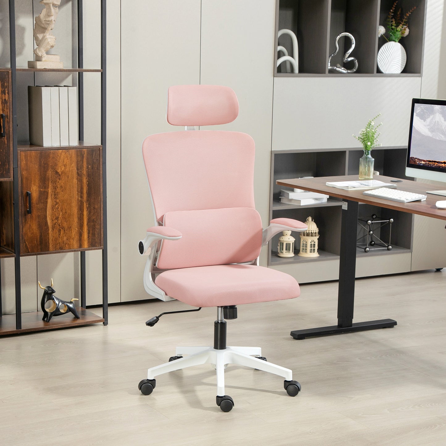 Ergonomic Mesh Office Chair - Pink