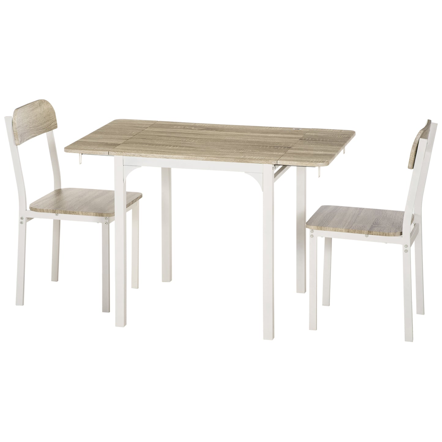 3-Piece Drop Leaf Dining Set with Table and 2 Chairs