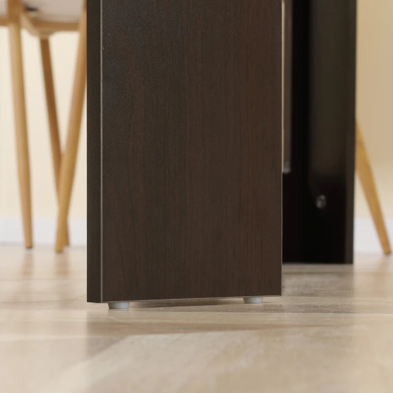 Extendable Dining Table for Small Spaces - Dark Brown