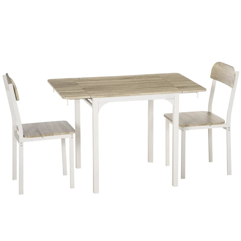 3-Piece Drop Leaf Dining Set with Table and 2 Chairs