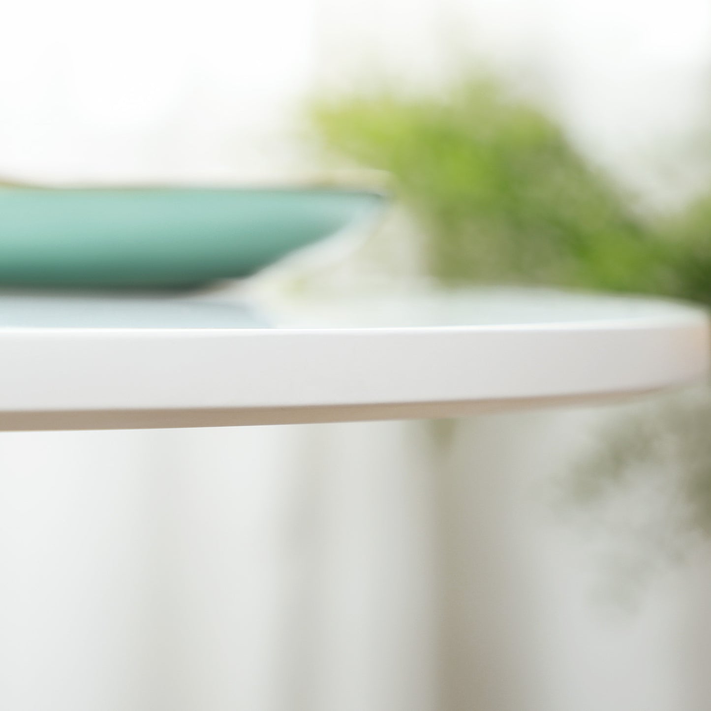 Modern Round Dining Table for 2 - White