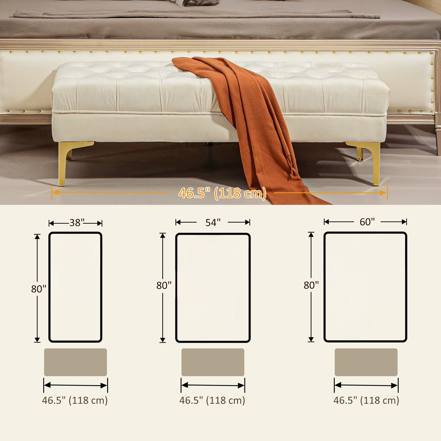 Button-Tufted Bench – Premium Upholstered Seating