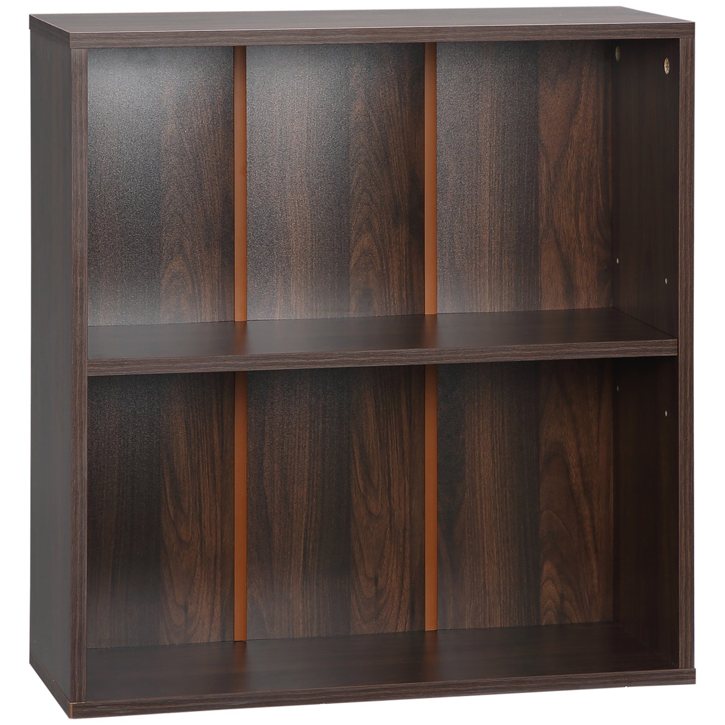 2-Tier Versatile Storage Bookshelf, Walnut