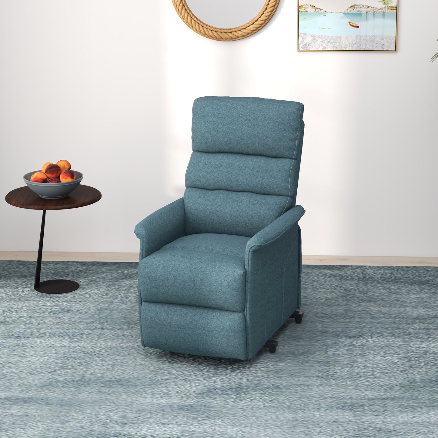 Power Lift Recliner Chair with Remote Control, Blue