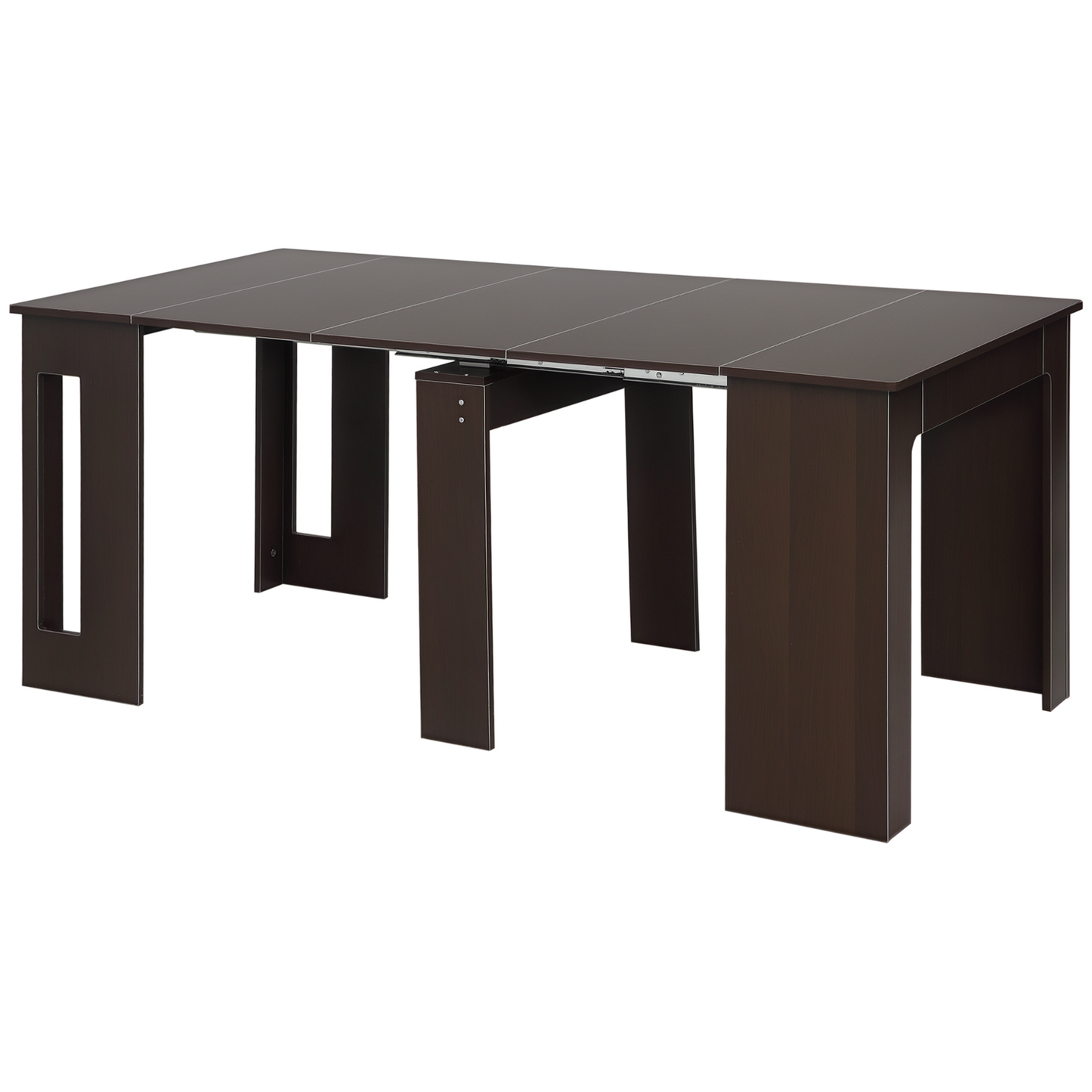 Extendable Dining Table for Small Spaces - Dark Brown