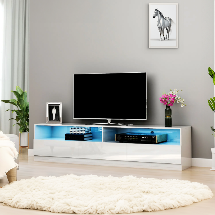 71" High Gloss LED TV Cabinet with Storage